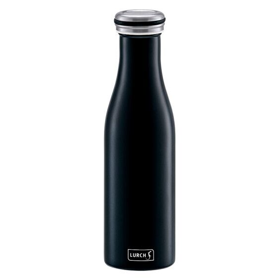 Isolier-Flasche Edelstahl 0.5l in Matt Schwarz