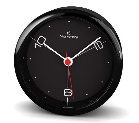 Alarm clock 80mm black - OHAS80B14