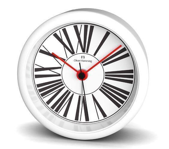 Alarm clock 80mm white - OHAS80W53W
