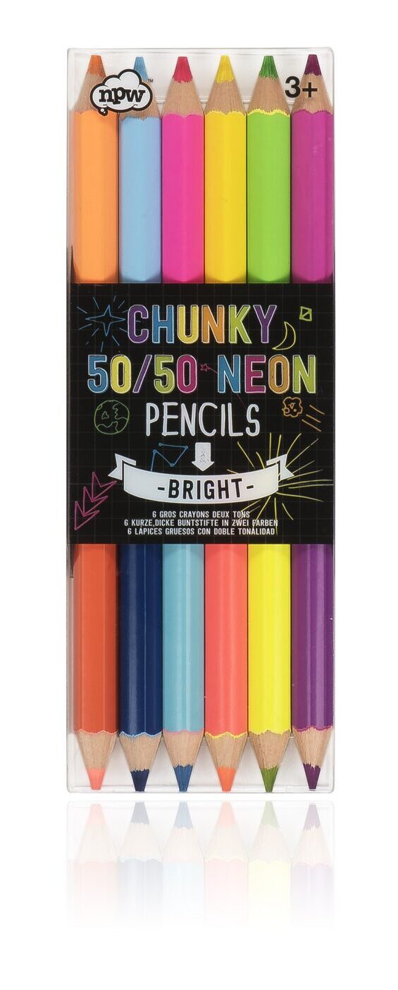 50/50 Chunky Neon Pencils