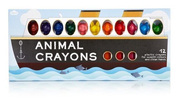 Animal Crayons ship - pack of 12