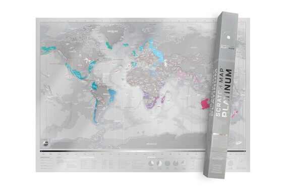 Scratch Map Platinum  - Rubbel Weltkartein Platin