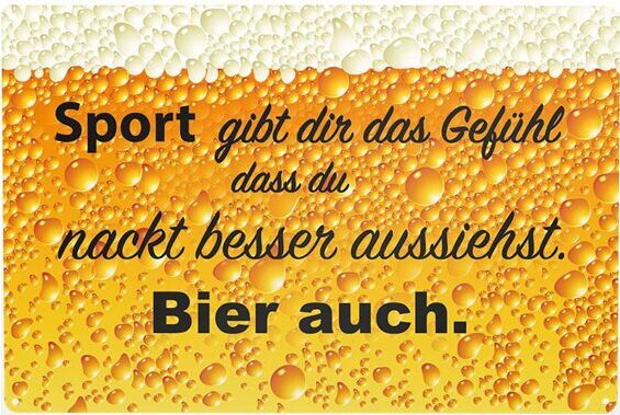 Blechschild Sport/Bier