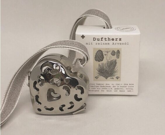 Scented heart small in box with pure pine oil