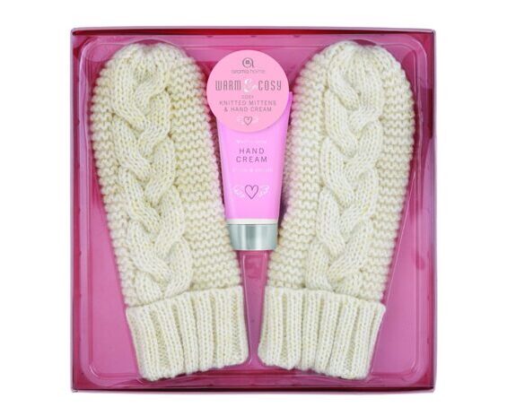 Mittens with Hand Lotion / mittens and hand lotion, crème
