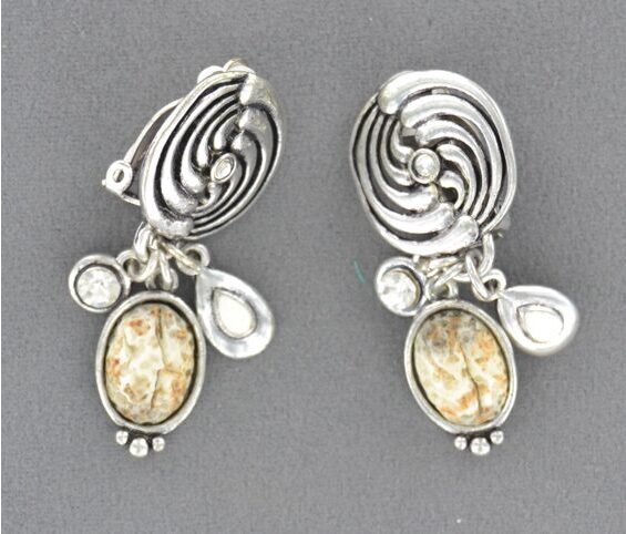 Earring Filini Collection Twist &amp; Stone