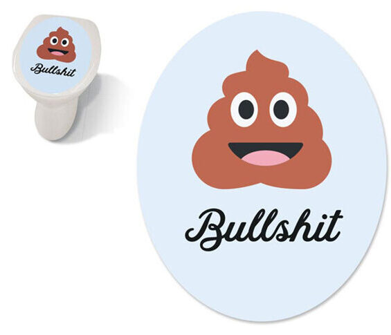 Toilet Lid Sticker - Toilet Sticker Bullshit