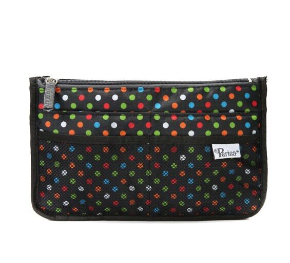 Bag in Bag black with colored dots size S