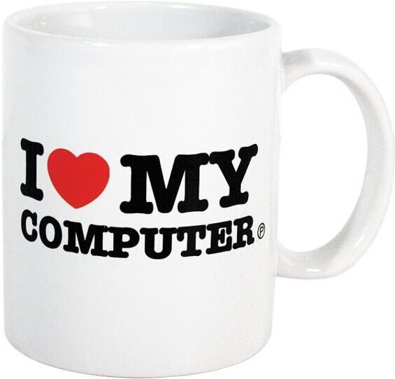 I heart my computer mug