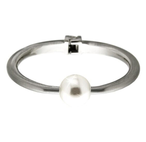 Bracelet Calabre argent mat/perle