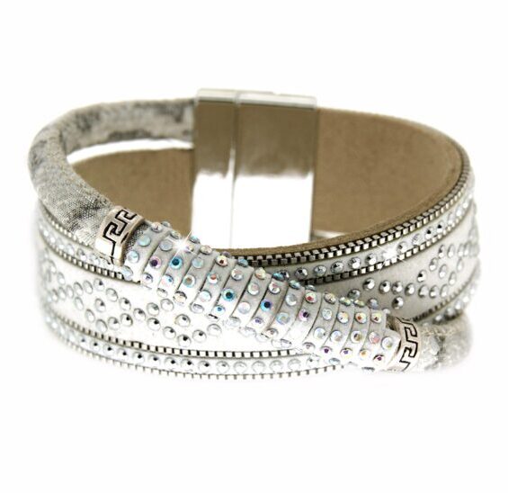 Armband Marisol weiss/silber/crystal