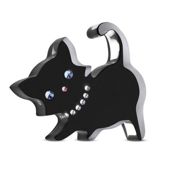 Panther M noir - figurine avec cristaux Swarovski
