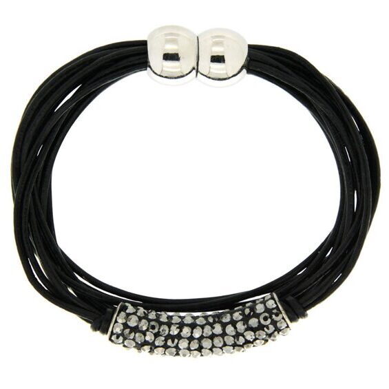 Bracelet Donella silver/black/jet