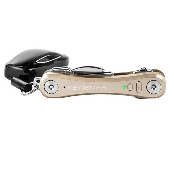 KeySmart Pro - Compact Key Holder with Tile for 14 Keys - Gold