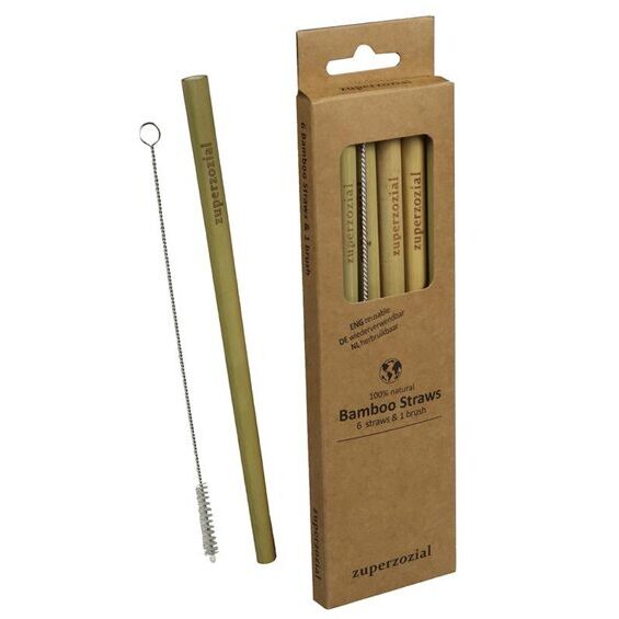 Bamboo Straws 6er Set incl. brush