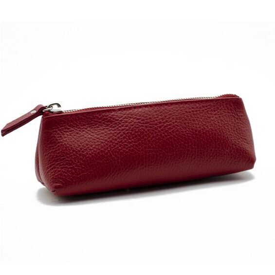 Leather case triangular red