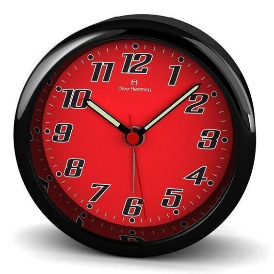 Alarm clock 80mm black - OHAS80B41R