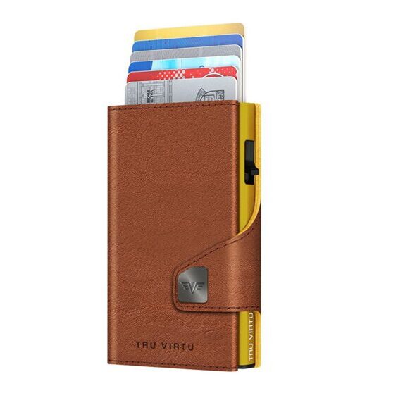 Wallet Click & Slide Portemonnaie Caramba Brown-Yellow/Gold