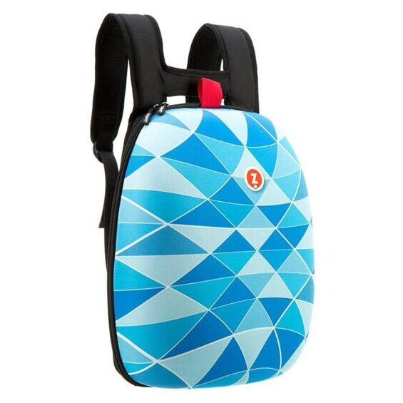 Shell Backpack Blue Triangles