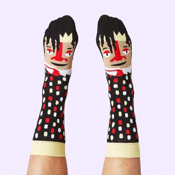Chatty Feet motif socks Famous Artist Box