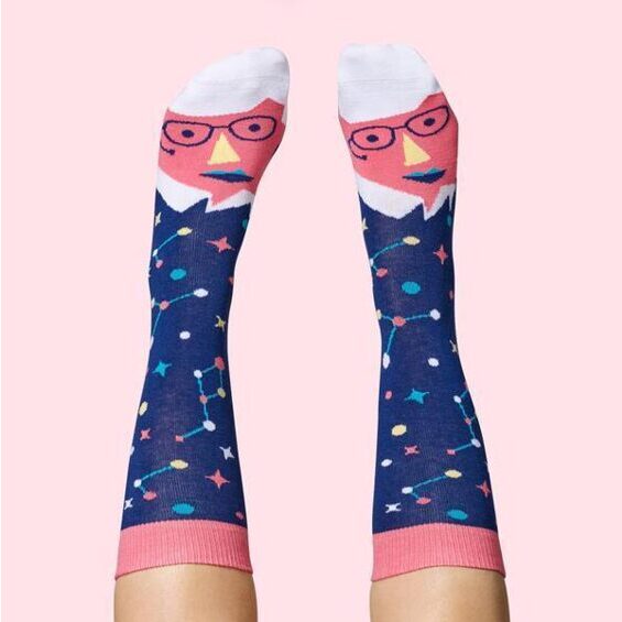 Chatty Feet Motif Socks - Stephen Toe King