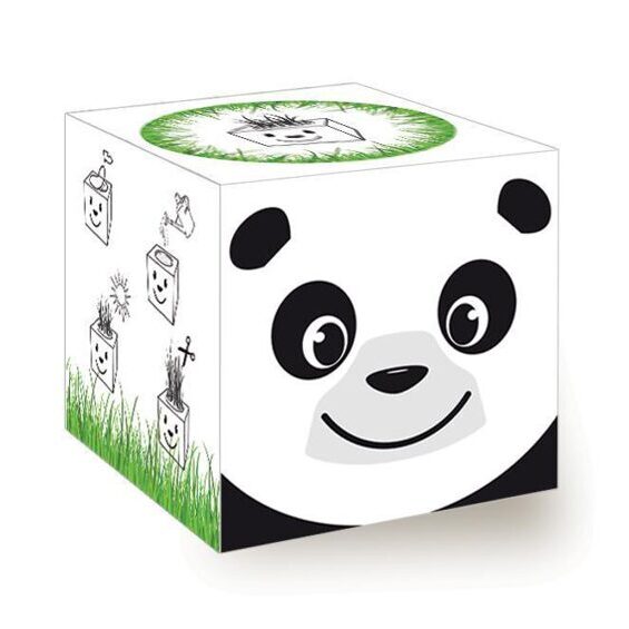 Grasscube wooden cube Panda