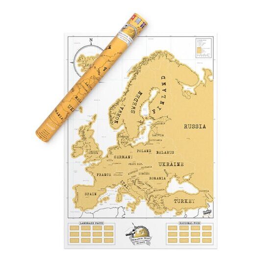 Scratch Map Europe - Rubbel Europakarte