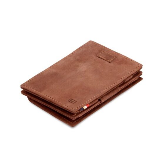 Cavare - Magic wallet with coin pocket in java brown vintage leather
