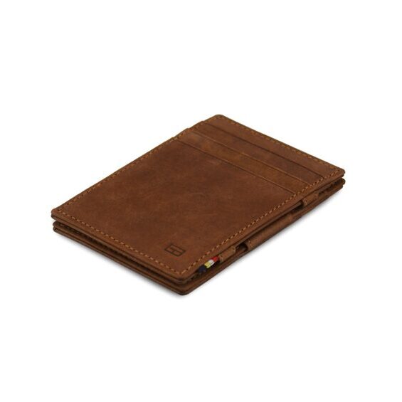 Essenziale - Magic wallet in java brown vintage leather