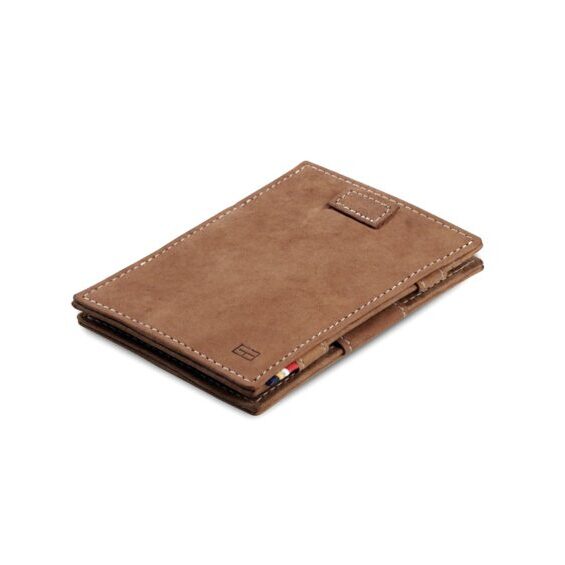 Cavare - Magic wallet in camel brown vintage leather
