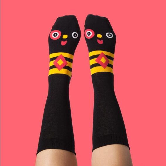 Chatty Feet Motif Socks - Meggy