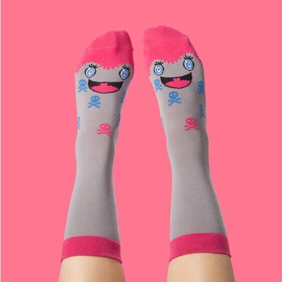 Chatty Feet Motif Socks - Miko
