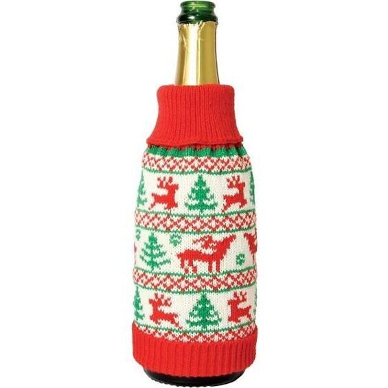 Christmas Wine Woolly - Flaschenwärmer