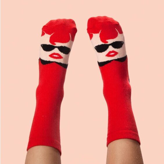 Chatty Feet Motif Socks - Sandy Jr