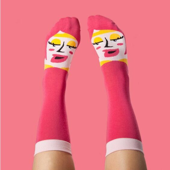 Chatty Feet Motif Socks - Venus