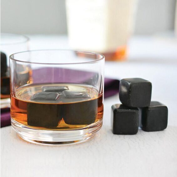Whisky Stones Set de 9 Pierres de Whisky Noir