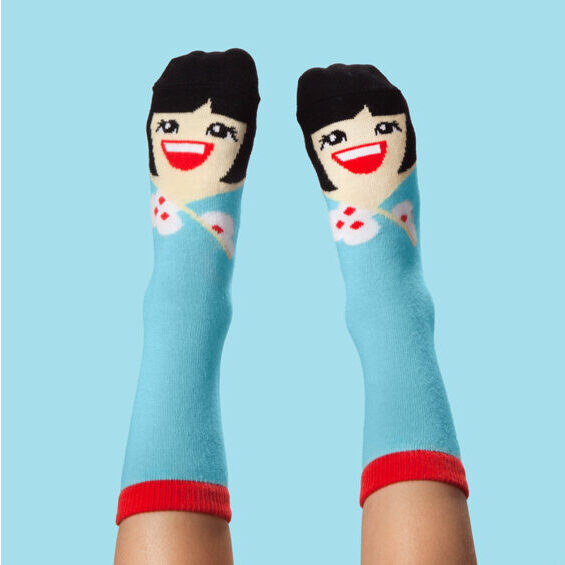 Chatty Feet Motif Socks - Yoko Mono Jr