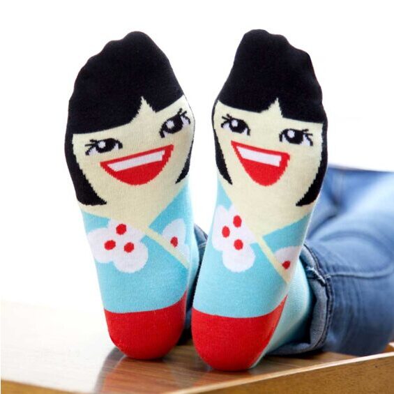 Chatty Feet motif socks - Yoko Mono L