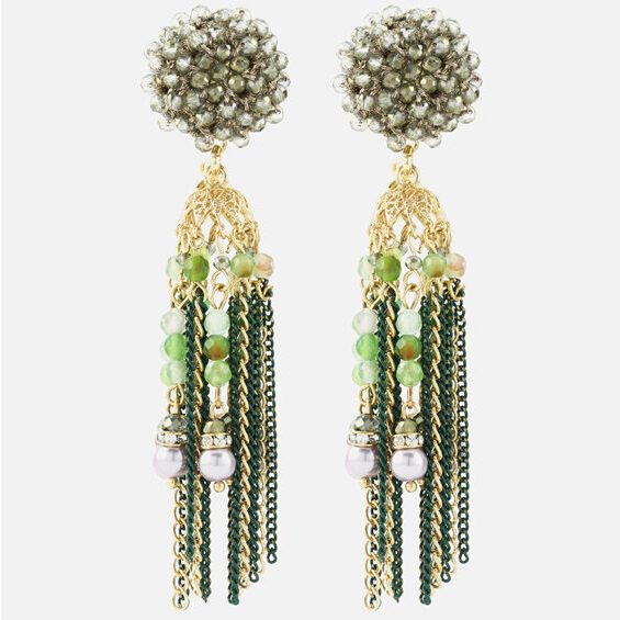 Earring Filini Collection Chandellier Green