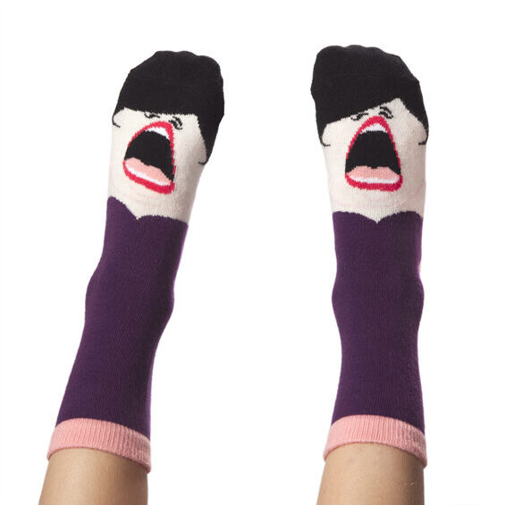 Chatty Feet motif socks - La Diva Jr