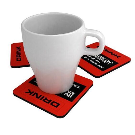 Emergency Coasters - Fire Alarm Cup Coaster Set of 4
