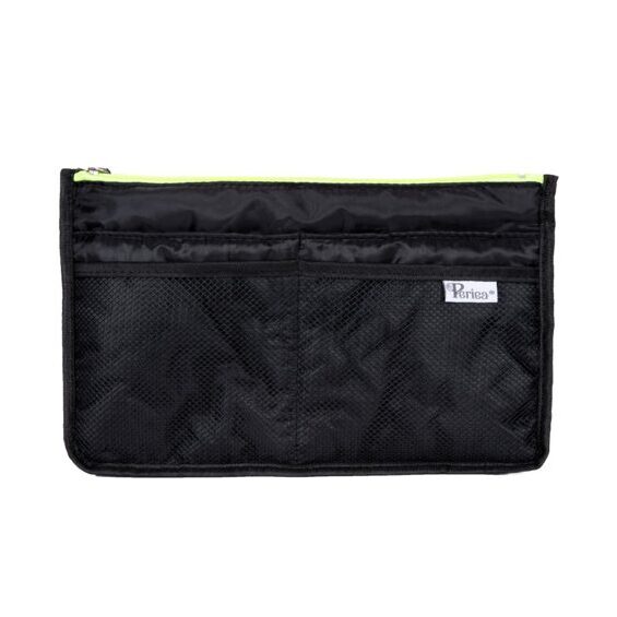 Bag in Bag Black Neon Yellow Zipper Size S