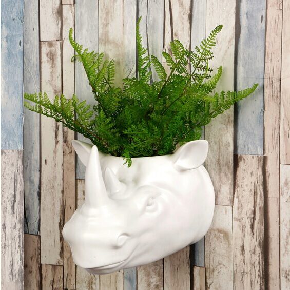Pot de fleurs Rhino blanc