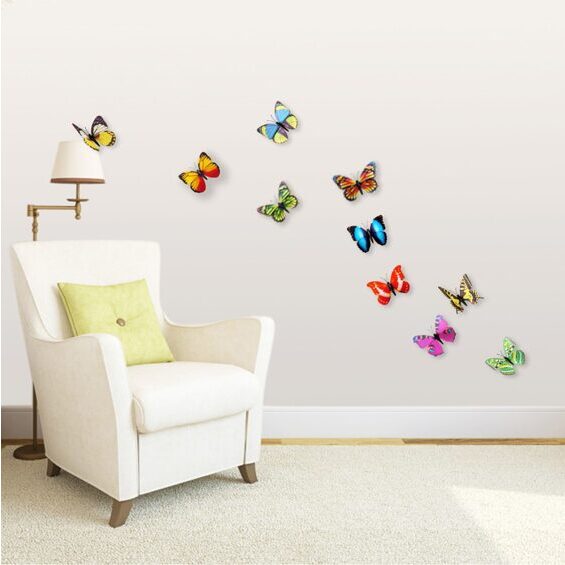 Wall Tattoo 3D Colourful Butterflies Wall Sticker