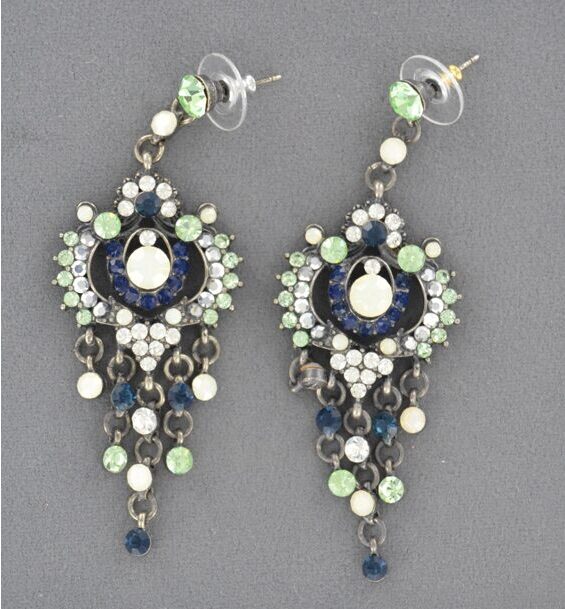 Earring Filini Collection Chandelier Green