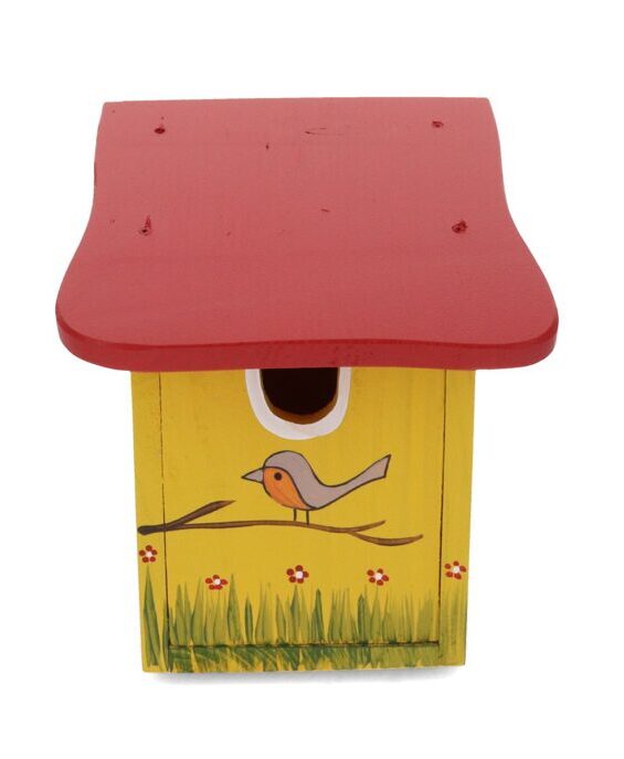 Nesting box robin hut yellow