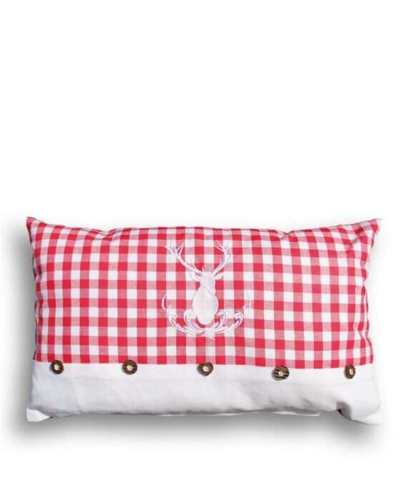 Cushion Vichy Deer red 30 x 50 cm
