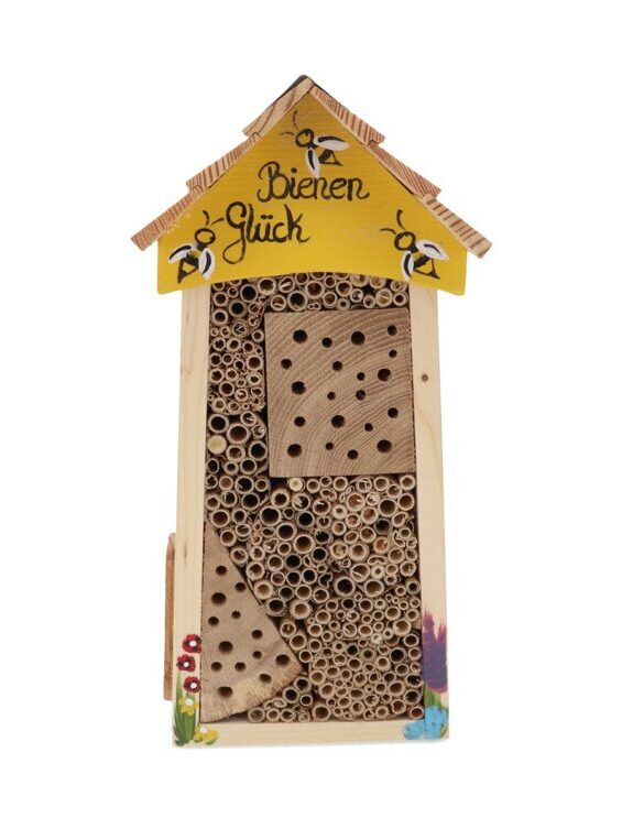 Bee Hotel large "Bees Happiness" Yellow