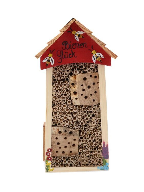 Bee Hotel Large "Bees Happiness" Red