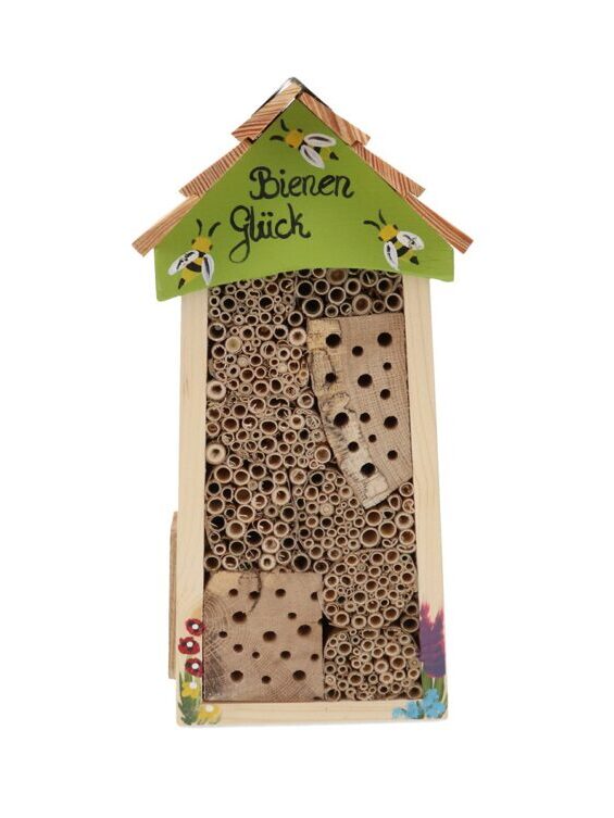 Bee Hotel Large "Bees Happiness" Green